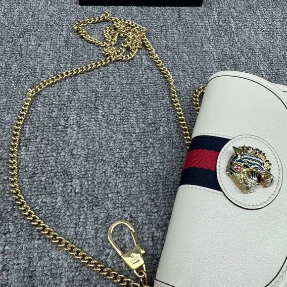 Gucci Rajah White Leather Shoulder Bag lux374-110425 - Picture 6 of 16